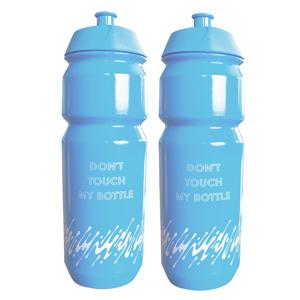 Waterfles / drinkfles / sportfles - 2x - blauw - 750 ml - kunststof