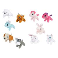 Toi-Toys Knuffel pluche dier in draagkoffer, 10cm