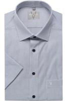 Marvelis Comfort Fit Overhemd Korte mouw marine/wit