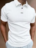 Bon&Bon Homme - Polo Noir à Manches Courtes et Rayures Style Casual Blanc / L