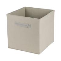 Opbergmand/kastmand Square Box - karton/kunststof - 29 liter - naturel - 31 x 31 cm