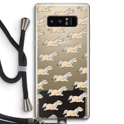 Ponys: Samsung Galaxy Note 8 Transparant Hoesje met koord