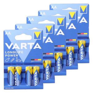 Varta Alkaline AA batterijen longlife power 1.5 V - pakje van 20x stuks - Penlites