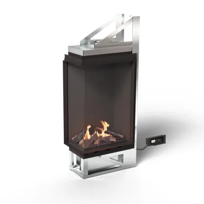 Vitro Left Corner - bio-ethanolhaard met glazen ombouw en BEV®-technologie