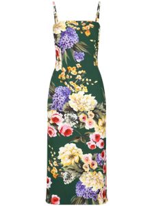 Dolce & Gabbana robe Astana mi-longue à imprimé graphique - Vert