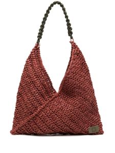 0711 grand sac cabas Lilo à design tressé - Rouge