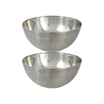 Svenska Living Kommetjes - 2x stuks - schaaltjes - mat zilver - RVS - D13 x 7 cm - serveerschalen Svenska Living Kommetjes - 2x stuks - schaaltjes - mat zilver - RVS - D13 x 7 cm - serveerschalen