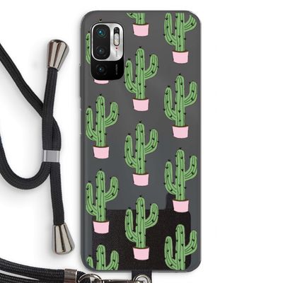 Cactus Lover: Xiaomi Redmi Note 10 5G Transparant Hoesje met koord