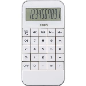 Basic rekenmachine/calculator wit 12 cm   -