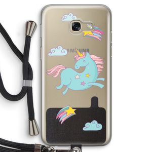 Vliegende eenhoorn: Samsung Galaxy A5 (2017) Transparant Hoesje met koord