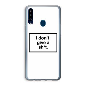 Don't give a shit: Samsung Galaxy A20s Transparant Hoesje