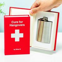 Anti-kater boek met geheime heupflacon