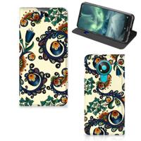 Telefoon Hoesje Nokia 3.4 Barok Flower Telefoon Hoesje Nokia 3.4 Barok Flower