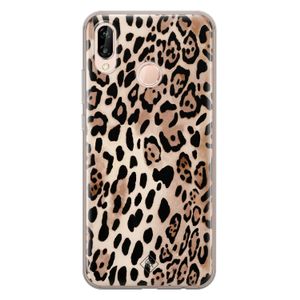 Huawei P20 Lite siliconen hoesje - Golden wildcat