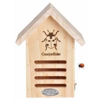 Vurenhouten lieveheersbeestjeshotel - 17 x 12 x 2 cm - Hotel/huisje voor insecten