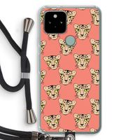 Tijger: Pixel 5 Transparant Hoesje met koord