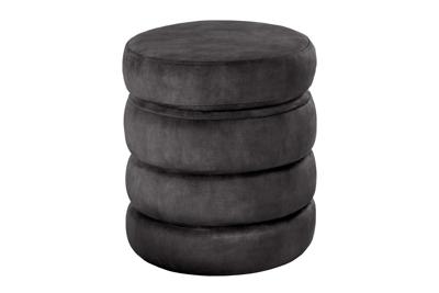 Stoel VOQUE 50cm fluweelgrijs met opbergruimte - 46689