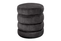 Stoel VOQUE 50cm fluweelgrijs met opbergruimte - 46689