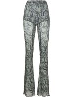 KNWLS Legging met kattenprint - Groen - thumbnail