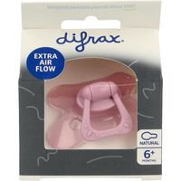 Difrax Fopspeen natural 6+ maanden rose (1 st)