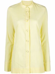 Jil Sander chemise en crêpe à boutonnière - Jaune