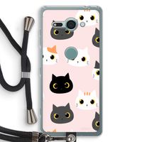 Katten: Sony Xperia XZ2 Compact Transparant Hoesje met koord