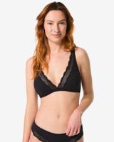 HEMA Bralette Katoen Met Kant Zwart (zwart)
