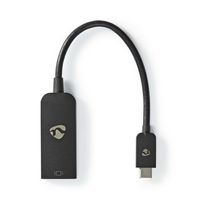 USB-Adapter | USB 3.2 Gen 1 | USB-C© Male | DisplayPort Female | 0.20 m | Rond | Vernikkeld | PVC - thumbnail