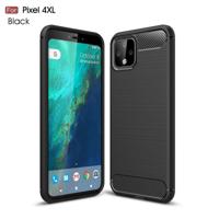 Geborsteld textuur koolstofvezel TPU Case voor Google pixel 4XL (zwart)
