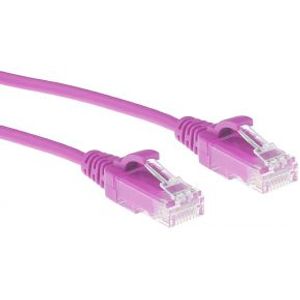 ACT Roze 7 meter LSZH U/UTP CAT6 datacenter slimline patchkabel snagless met RJ45 connectoren