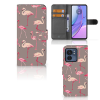 Motorola Edge 40 Telefoonhoesje met Pasjes Flamingo