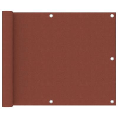 VidaXL Balkonscherm 75x300 cm oxford stof terracotta