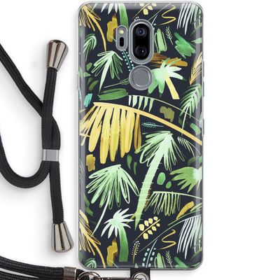 Tropical Palms Dark: LG G7 Thinq Transparant Hoesje met koord