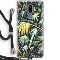 Tropical Palms Dark: LG G7 Thinq Transparant Hoesje met koord