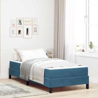 Boxspringbed met matras Donkerblauw 90 x 200 cm Fluweel