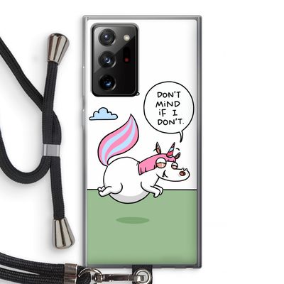 Unicorn: Samsung Galaxy Note 20 Ultra / Note 20 Ultra 5G Transparant Hoesje met koord