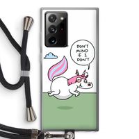 Unicorn: Samsung Galaxy Note 20 Ultra / Note 20 Ultra 5G Transparant Hoesje met koord