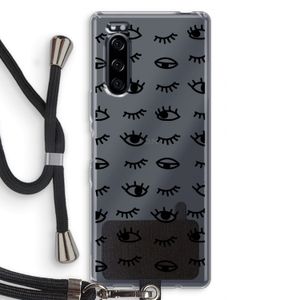 Eye pattern #2: Sony Xperia 5 Transparant Hoesje met koord