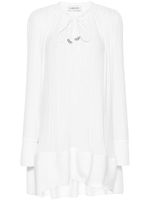 Lanvin robe courte à design plissée - Blanc