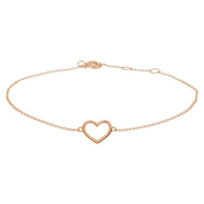 Armband Hart Roségoud 0,8 mm 16 - 17 - 18 cm