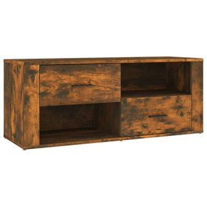 vidaXL Tv-meubel 100x35x40 cm bewerkt hout gerookt eikenkleurig