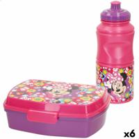 Lunchbox Minnie Mouse 380 ml 17 x 5,5 x 13,5 cm Fles (6 Stuks)
