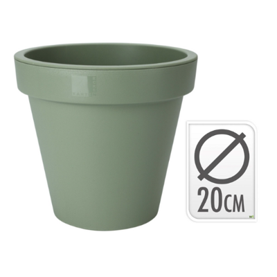 Bloempot ek rond 20cm groen - Nampook