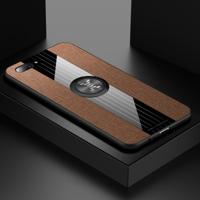 Voor OPPO A5 XINLI stiksels doek Textue schokbestendig TPU beschermhoes (bruin)