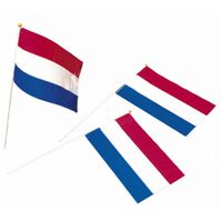 30x Nederland zwaaivlaggetjes 39 cm   -