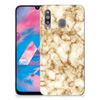 Samsung Galaxy M30 | TPU | Siliconen hoesje | Marmer Goud
