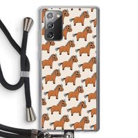 Pony: Samsung Galaxy Note 20 / Note 20 5G Transparant Hoesje met koord