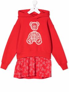 Palm Angels Kids robe-sweat à motif graphique - Rouge