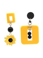 Amir Slama boucles d'oreilles pendantes à design asymétrique - Jaune - thumbnail