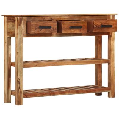Dressoir met 3 lades 110x30x80 cm massief hout